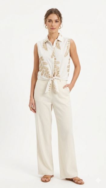Sleeveless Tie - Front Shirt